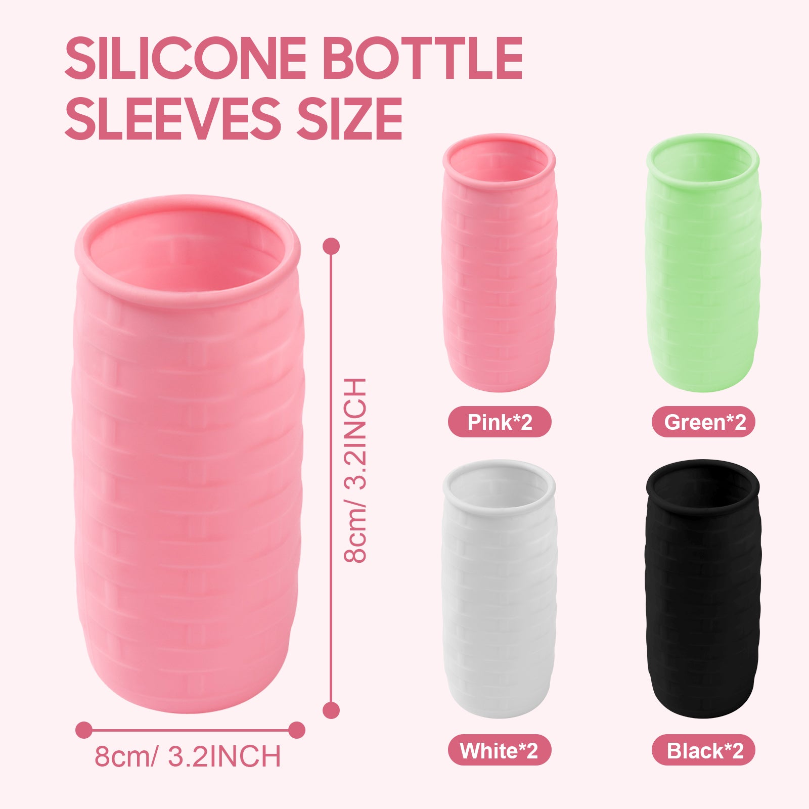 Leak-Proof Silicone Travel Bottle Covers (8-Pack)